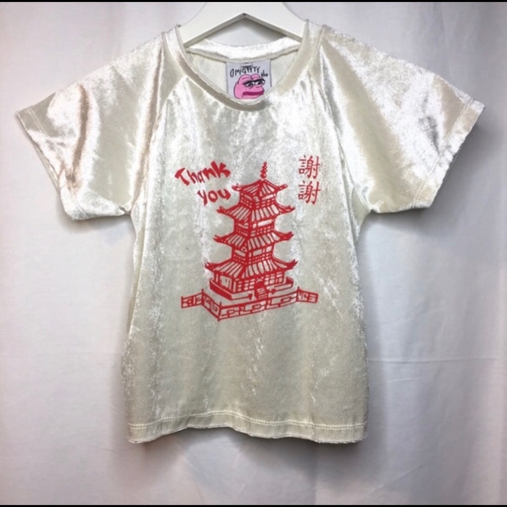 O-Mighty velvet crop top